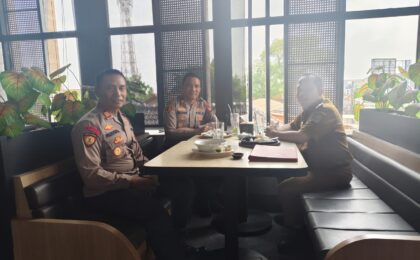 Jaga Jakarta On The Spot, Kapolsek Bekasi Barat Sambangi Camat Perkuat Sinergitas 3 Pilar