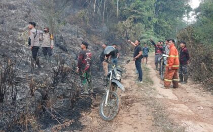 Polda Jambi Tangani Karhutla Seluas 5 Hektare di Areal PT Jebus Maju Merangin
