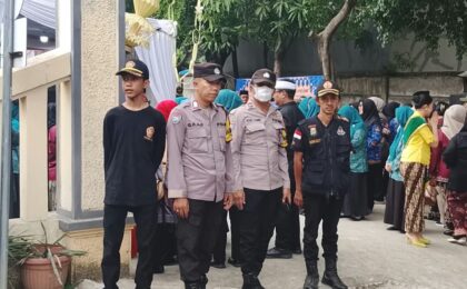 Pengamanan Penilaian Lomba Sribaduga, Personel Polsek Pondok Gede Kawal Giat di Kelurahan Jatimurni