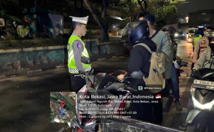 Jaga Jakarta On The Spot, Gelar Razia dan Patroli Polsek Bekasi Barat Cegah Tawuran