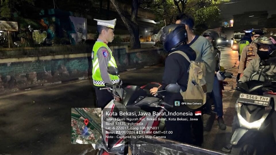 Jaga Jakarta On The Spot, Gelar Razia dan Patroli Polsek Bekasi Barat Cegah Tawuran