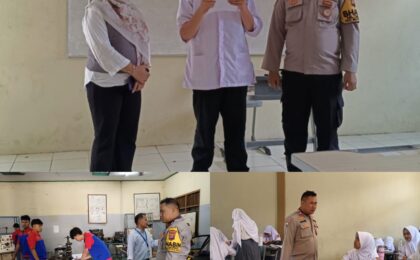 Bhabinkamtibmas Jadi Pendamping Siswa SMK Teratai Putih Global 4 Bekasi