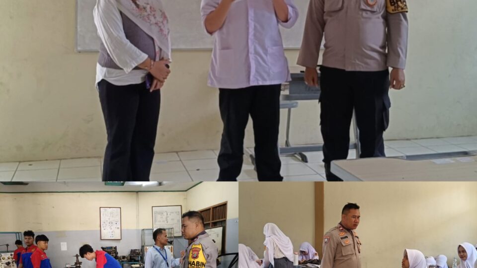 Bhabinkamtibmas Jadi Pendamping Siswa SMK Teratai Putih Global 4 Bekasi
