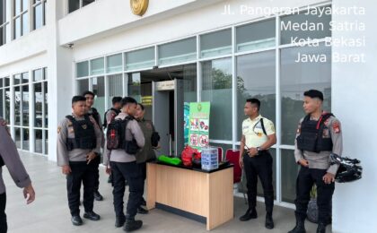 Penguatan Pengamanan Fasilitas Publik, Tim 1 Patroli Perintis Presisi Sambangi Pengadilan Negeri Kota Bekasi