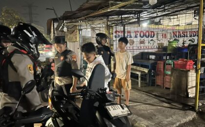 Jaga Kondusifitas Dini Hari, Tim Singa Patroli Hingga Flyover Cipendawa