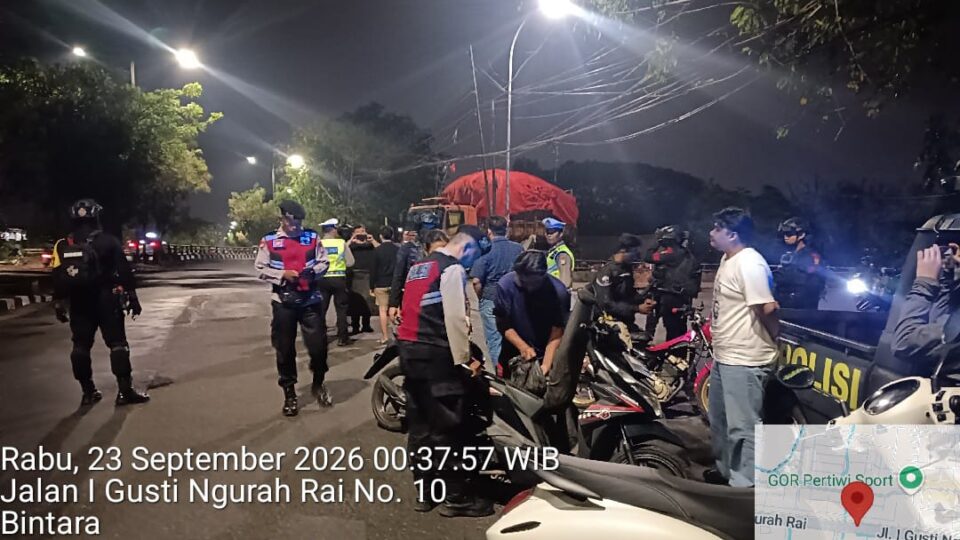 Jaga Jakarta On The Spot, Cegah Tawuran Polsek Bekasi Barat Gelar Razia dan Patroli