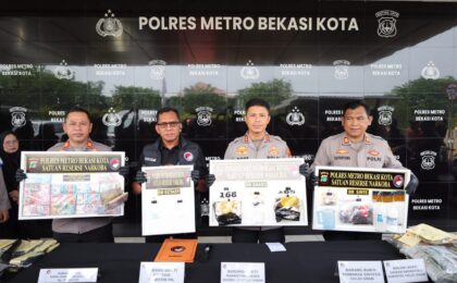 Operasi Nila Jaya, Polres Metro Bekasi Kota Amankan 74 Tersangka dan Sita 49.119 Butir Obat Keras