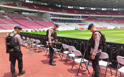 Brimob Polda Metro Jaya Sterilisasi GBK Jelang Laga ASEAN Cup 2026