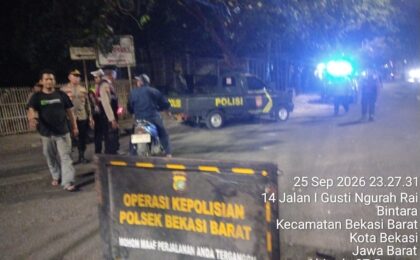 Jaga Jakarta On The Spot, Gelar Razia Stasioner dan Patroli Polsek Bekasi Barat cegah Kejahatan Jalanan
