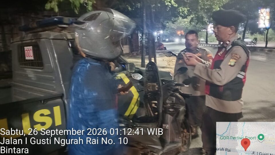 Jaga Jakarta On The Spot, Gelar Razia Stasioner dan Patroli  Polsek Bekasi Barat cegah Kejahatan Jalanan
