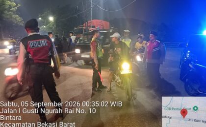 Jaga Jakarta On The Spot : Waka Polsek Bekasi Barat Pimpin Razia dan Patroli Antisipasi Tawuran
