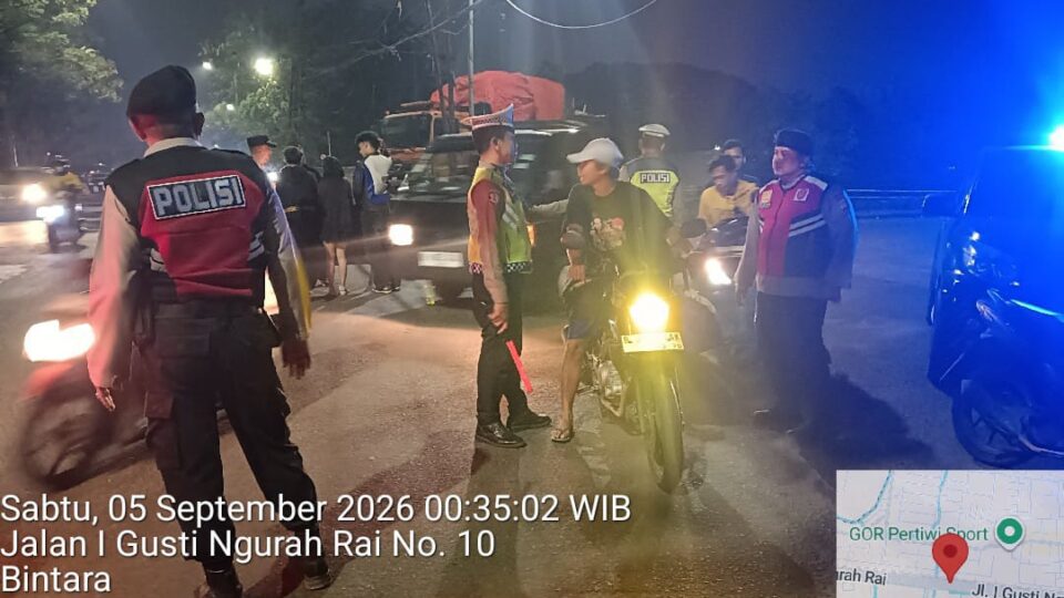 Jaga Jakarta On The Spot : Waka Polsek Bekasi Barat Pimpin Razia dan Patroli Antisipasi Tawuran