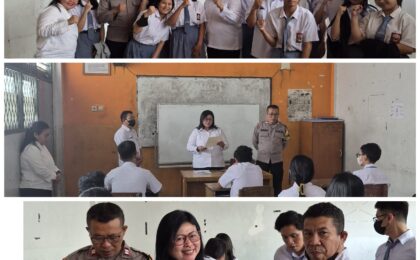 Polsek Bekasi Utara Sambangi SMK Flora, Beri Imbauan Kamtibmas dan Antisipasi Abu Vulkanik