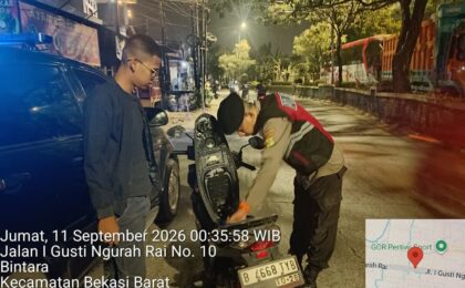 Jaga Jakarta On The Spot, Polsek Bekasi Barat Gelar Razia dan Patroli Antisipasi Kejahatan Jalanan serta Tawuran