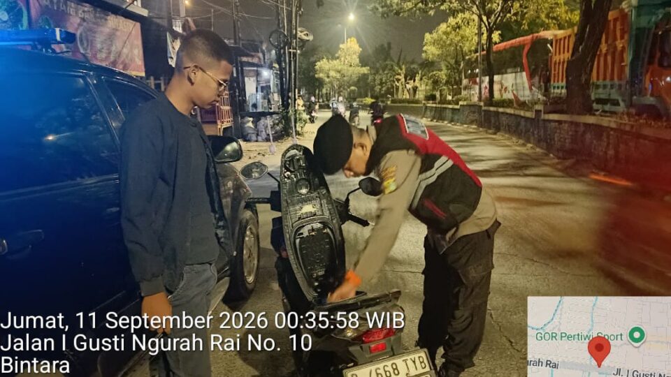 Jaga Jakarta On The Spot, Polsek Bekasi Barat Gelar Razia dan Patroli Antisipasi Kejahatan Jalanan serta Tawuran