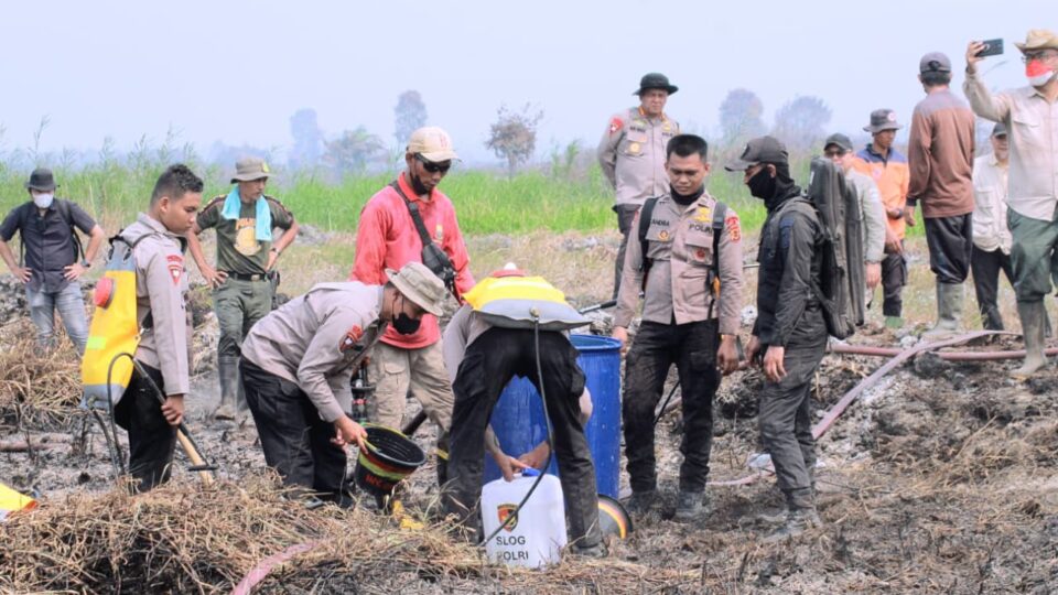 Polda Jambi Cek dan Tangani Karhutla di Sungai Aur, Luas Lahan Terbakar Capai 20 Hektare