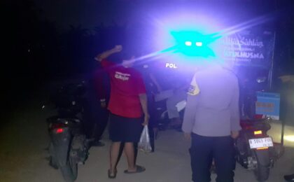 Patroli Dini Hari di Serang Baru, Polisi Periksa Kendaraan Antisipasi Gangguan Kamtibmas