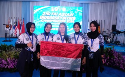 Dua Kejuaraan Indoor Skydiving Internasional Digelar di Wind Tunnel Brimob