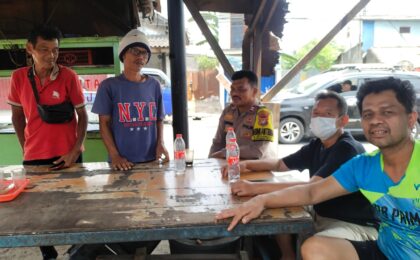 Silaturahmi Kamtibmas Bhabinkamtibmas dengan Komunitas Ojek Pangkalan di Jatiranggon