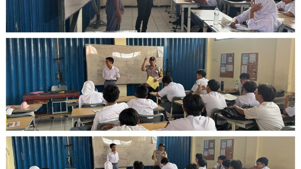 Jaga Jakarta On The Spot : Cegah Tawuran dan Kenakalan Remaja, Polsek Pondok Gede Sambangi SMK di Dua Kecamatan