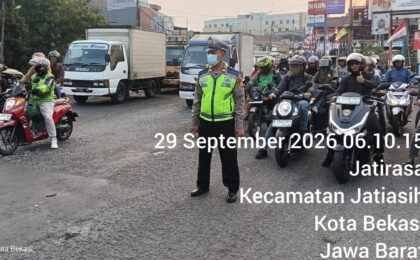 Antisipasi Gangguan Kamtibmas (Kejahatan Jalanan) Untuk Ciptakan Situasi Yang Aman dan Kondusif, Polsek Jatiasih Intensifkan Razia Stasioner dan Patroli Wilayah